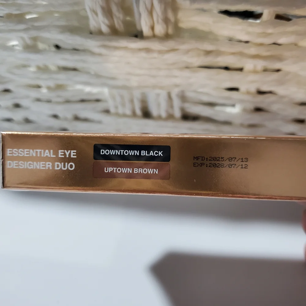 Bisha Essential Eye Designer Duo Downtown Black Uptown Brown Liquid Liner NIB